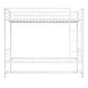 preview thumbnail 7 of 12, Luxury Twin over Twin Metal Bunk Bed with Shelf and Guardrails, Save Space or Separate into 2 Beds, Maximized Space, White