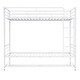 preview thumbnail 32 of 34, Metal Bunk Bed with Bottom Shelf and Full-Length Guardrails, Converts to Two Beds