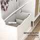 preview thumbnail 32 of 33, HOMCOM 28" 3-In-1 Entryway Hall Tree with Storage Bench, Coat Rack with Four Hooks and Shoe Storage, Gray