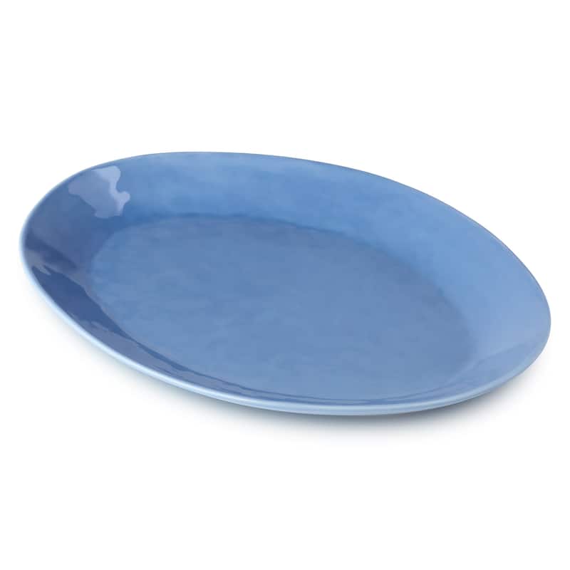 Certified International Cloudy Sky Oval Platter 16in x 12in - 16"W x 12"D x 1.5"H