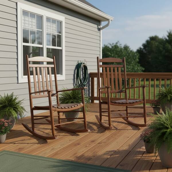 Veranda Poplar Outdoor Rocking Chair (Set of 2) - Bed Bath & Beyond ...