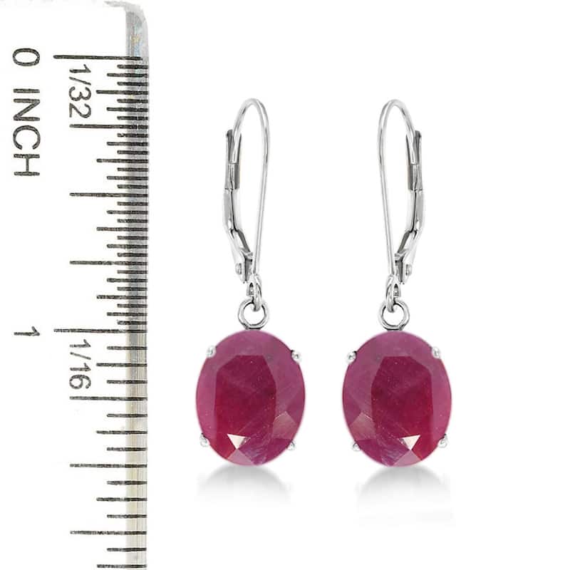 Sterling Silver 10x8 Oval Genuine Birthstone Leverback Dangle Earrings