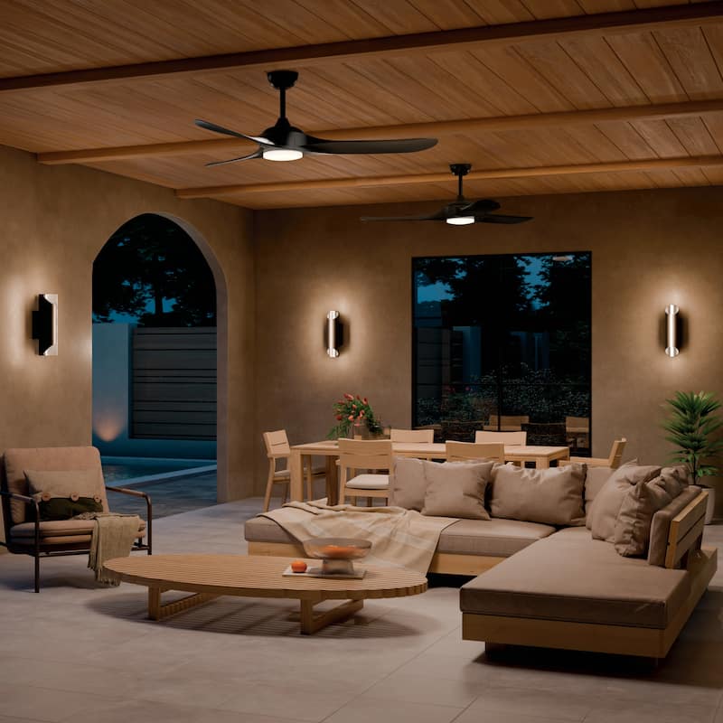 Kichler Lighting Mylo 60 Inch WeatherPlus Ceiling Fan with Satin Etch Cased Opal Glass