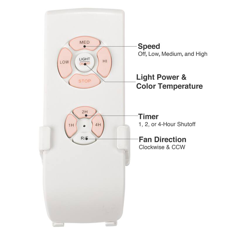 CO-Z 52-inch 3-blade Reversible Ceiling Fan with LED Light Kit and Remote Control