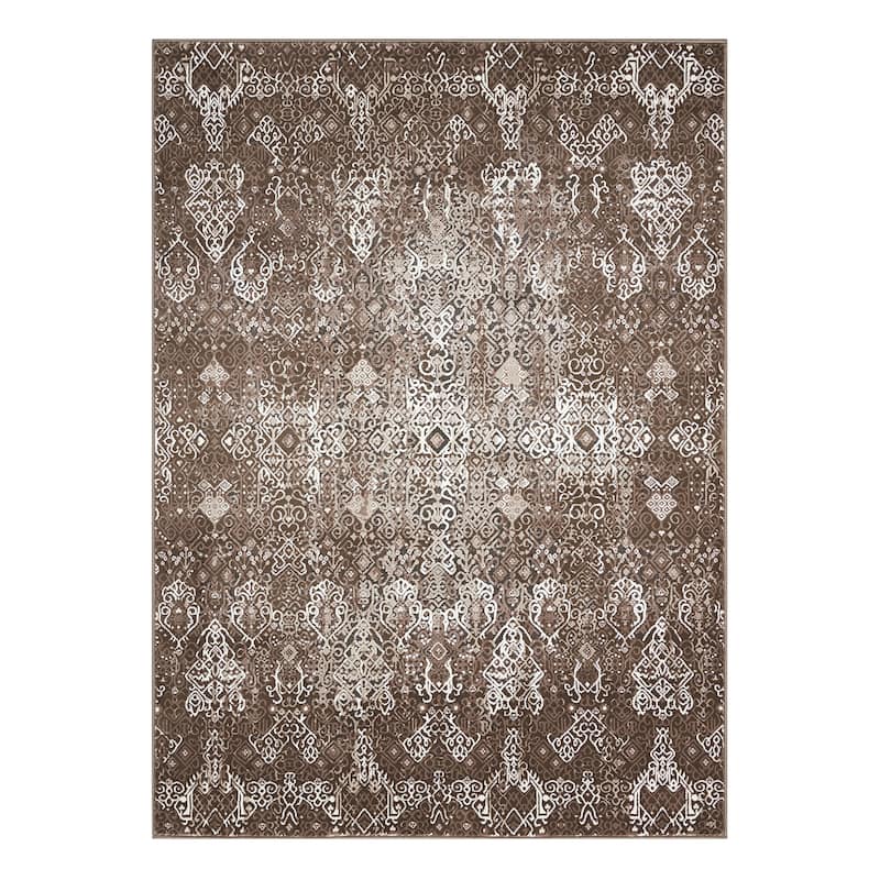 Nourison Karma Vintage Over-Dyed Medallion Area Rug