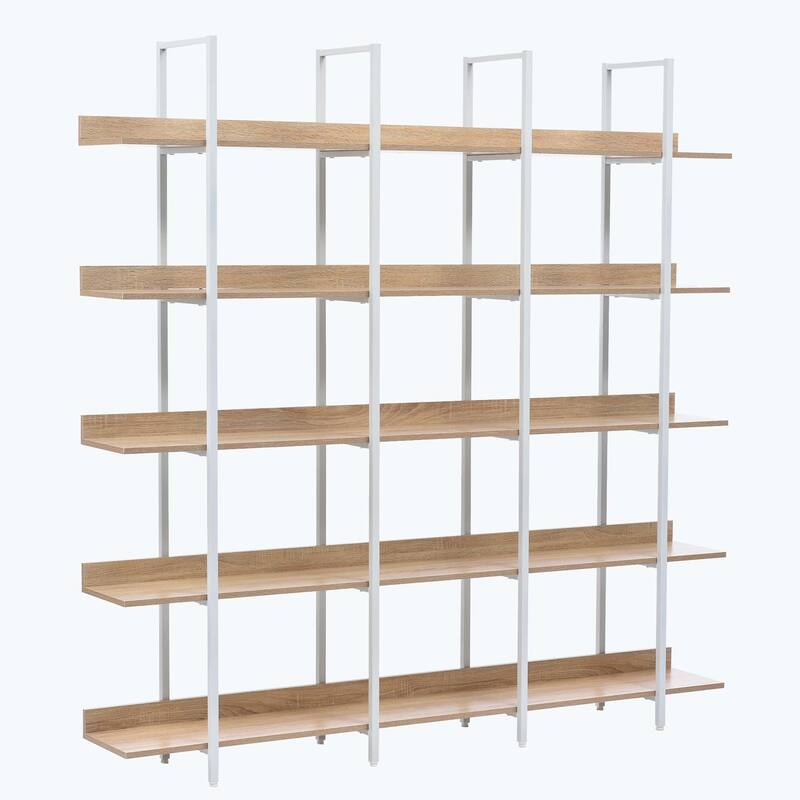 5 Tier Bookcase Home Office Open Bookshelf