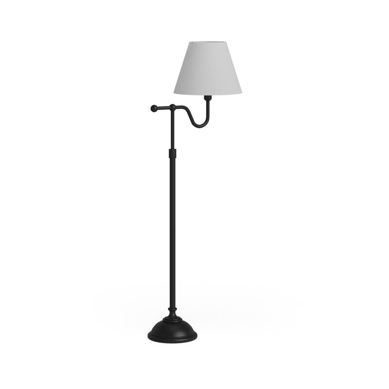 Wellesley Blackened Bronze Floor Lamp with Empire Shade