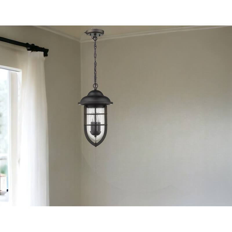 HomeRoots Dylan 3-Light Oil-Rubbed Bronze Hanging Lantern - 10' X '18.5' X '10 - 10' X '18.5' X '10