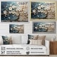 preview thumbnail 6 of 7, Designart "Blue And White Orchid Tree Golden Of Branches III" Tree Wall Décor Gold Modern Canvas Wall Art For Home