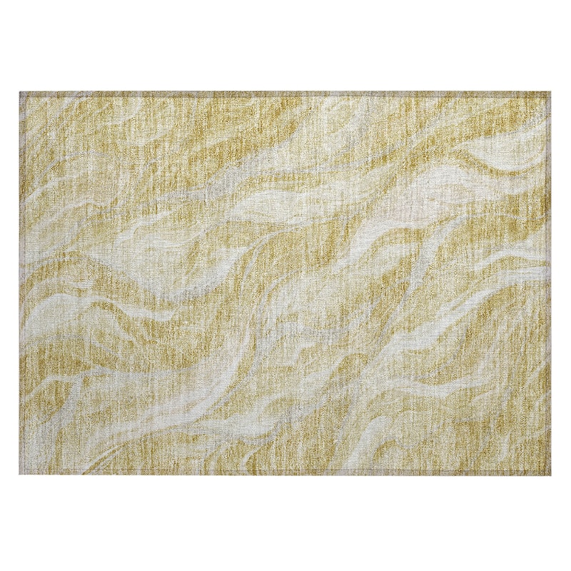 Machine Washable Indoor/ Outdoor Chantille Moden Waves Rug