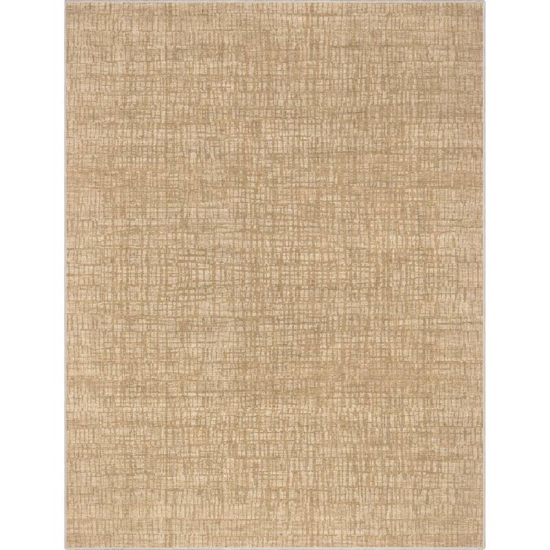 Well Woven Abstract Nightscape Geometric Flat-Weave Area Rug - 5' 3" x 7' 3" - Beige - Rectangle