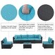 preview thumbnail 4 of 3, 7 Pieces Patio Furniture Sets,Luxury Outdoor All Weather PE Rattan Wicker Lawn Conversation Sets,Garden Sofa Set
