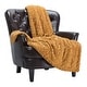 preview thumbnail 28 of 43, Chanasya Faux Fur Soft Cloud Embossed Textured Throw Blanket Golden - 50 x 65 Inches