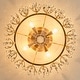 preview thumbnail 12 of 11, 23" Contemporary Gold 4-Light Crystal Low-Profile Flush Mount Ceiling Fan with Remote