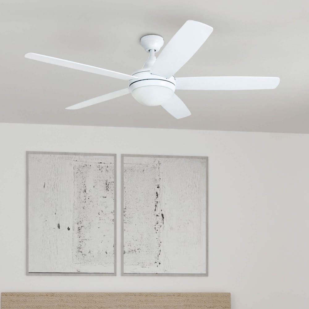 Copper Grove Mills 52-inch Modern White LED Ceiling Fan with Remote