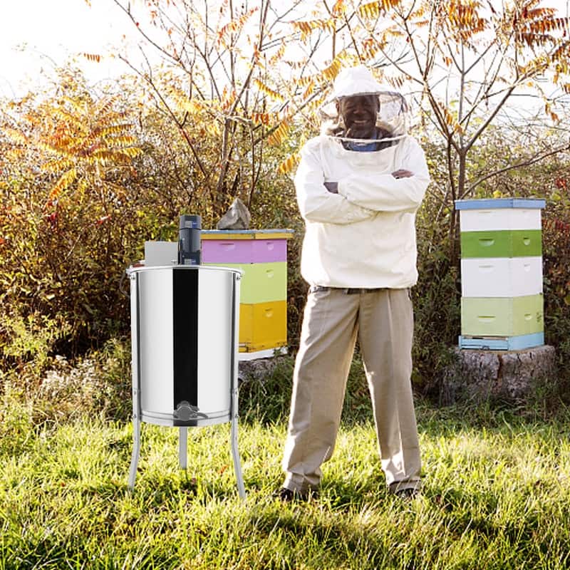 Electric 4 Frames Stainless Steel Honey Extractor - 4 Frames
