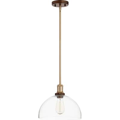 Quorum International 12" Wide Pendant with Metal Shade