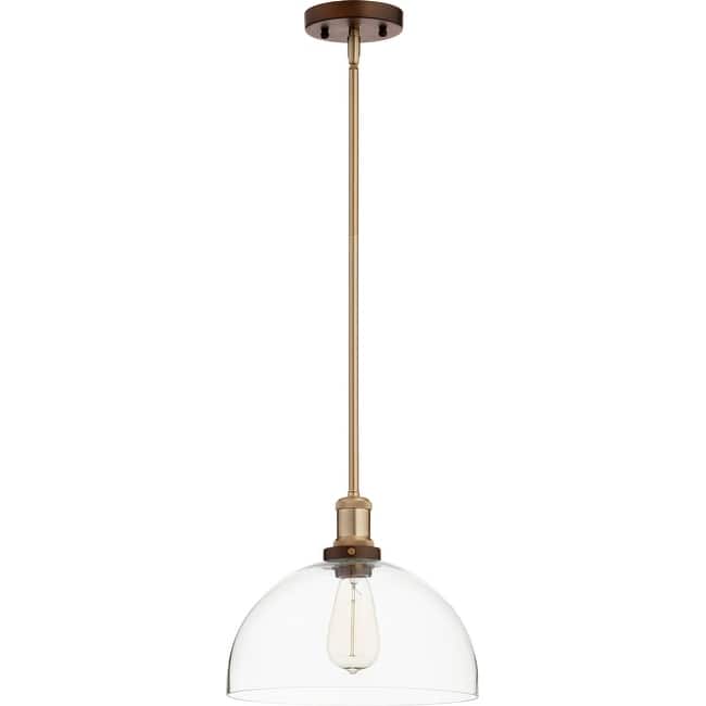 Quorum International 12" Wide Pendant with Metal Shade