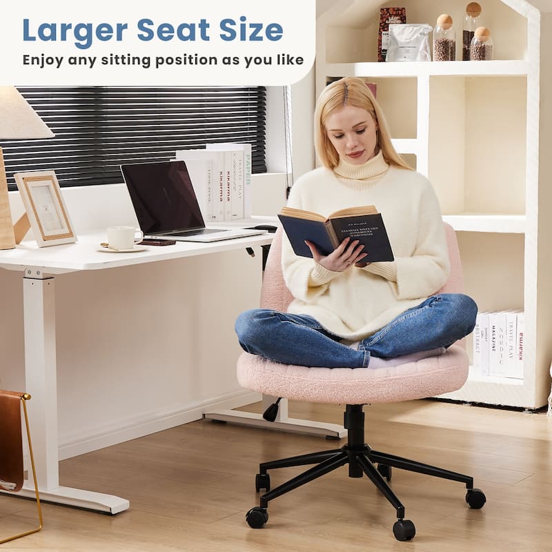Criss Cross Home Office Desk Chair with Wheels