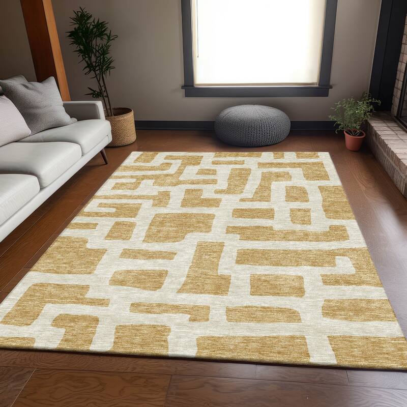 Premium Washable Super Soft Geo Maze Mayfield Rug