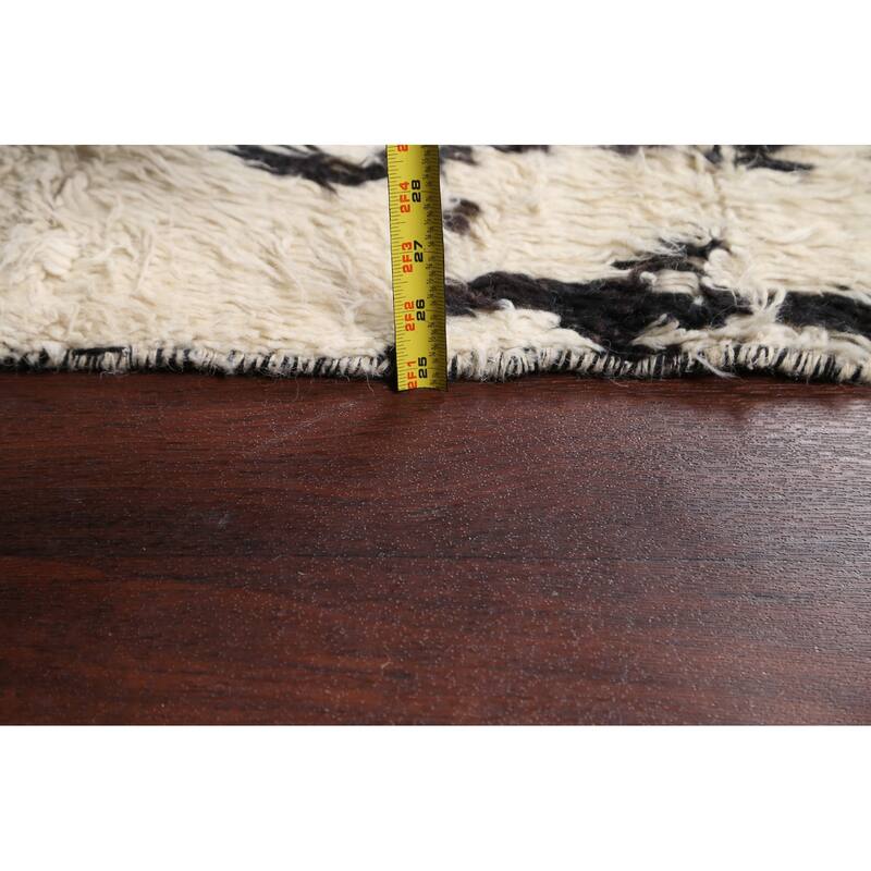 Vegetable Dye Moroccan Berber Oriental Wool Runner Rug Hand-knotted - 4'9" x 11'7"