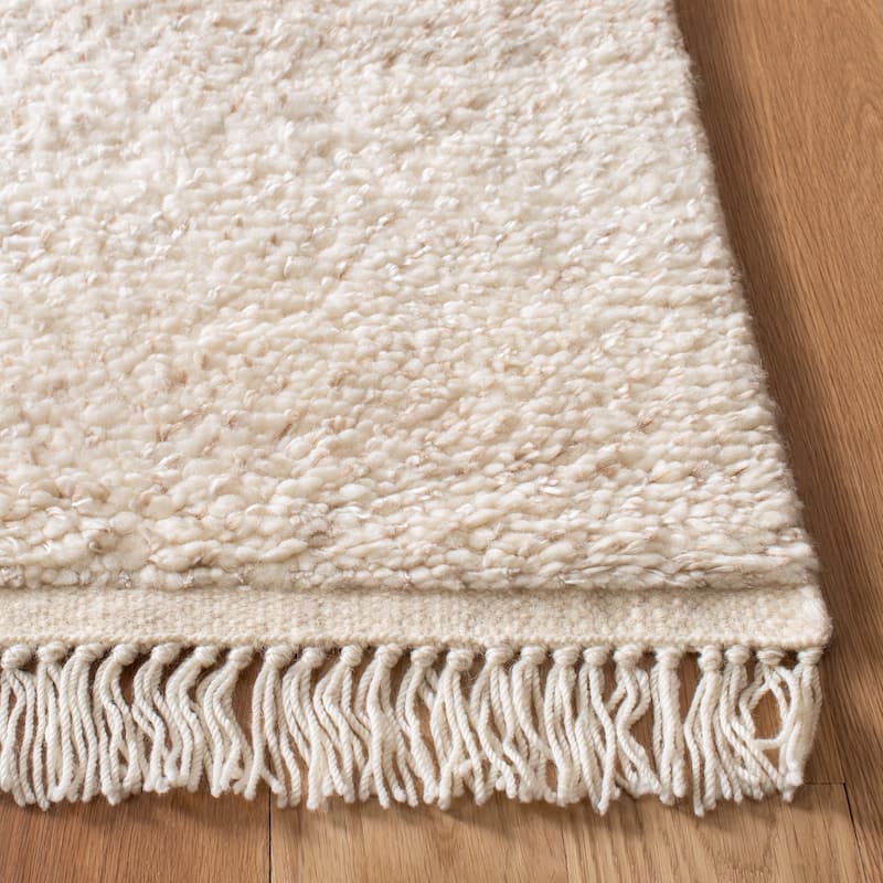 SAFAVIEH Handmade Casablanca Shag Tribal Grey Wool Rug