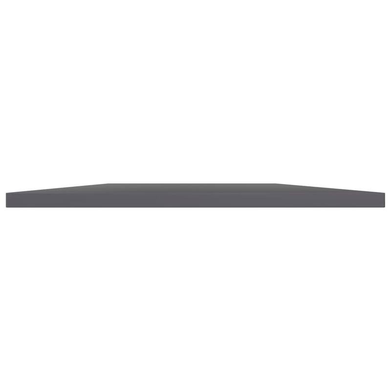 vidaXL Bookshelf Boards 8 pcs High Gloss Gray 15.7"x19.7"x0.6" Chipboard