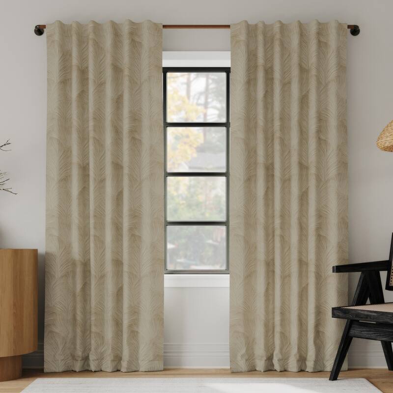 Indigo Road by Egypt Sherrod Coppa Magnetic Closure Total Blackout Back Tab 1-Piece Curtain Panel, Single Panel - 50" x 96" - Taupe