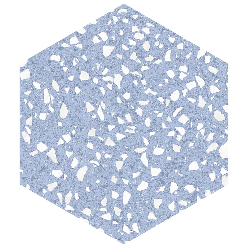 Merola Tile Venice Hex Sky 8-5/8" x 9-7/8" Porcelain Floor and Wall Tile