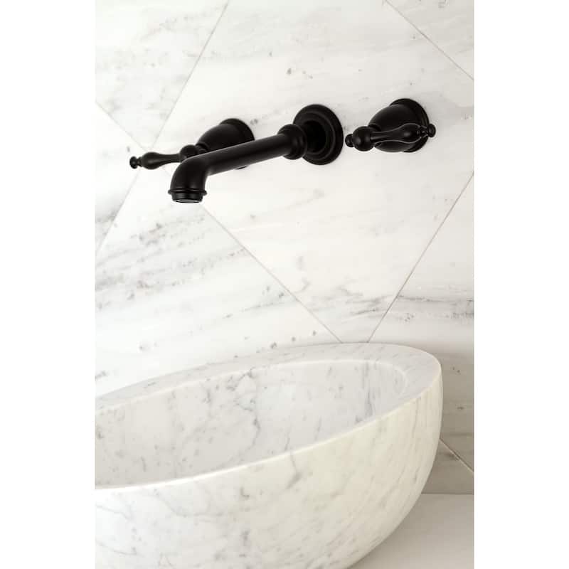 Naples Two-Handle 3-Hole Wall Mount Bathroom Faucet