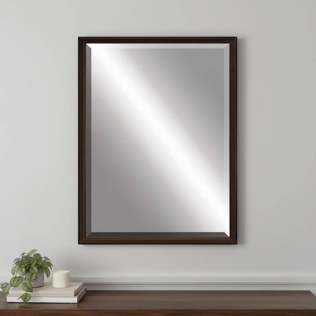 HomeRoots 43" Bronze Wood Accent Mirror - 33.00 in. x 43.00 in. x 3.00 in.