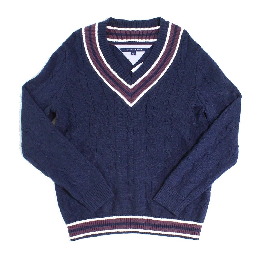 tommy hilfiger mens cable knit sweater