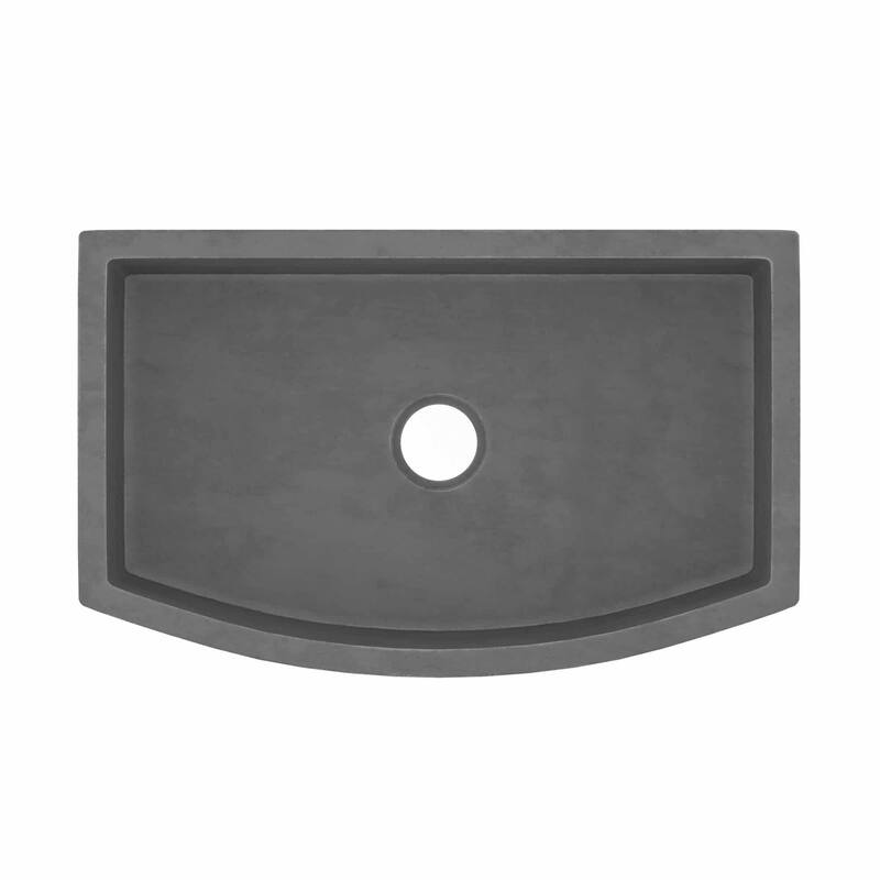 Farmhouse Quartet 33-inch NativeStone Curved Kitchen Sink - 33" x 20.5" x 10.25"