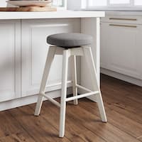 Amalia Backless Kitchen Counter Height Bar Stool, Solid Wood with 360 ...