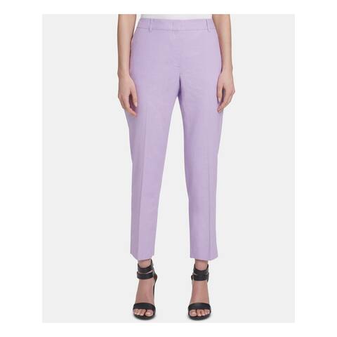 DKNY Womens Purple Straight leg Pants Size 8