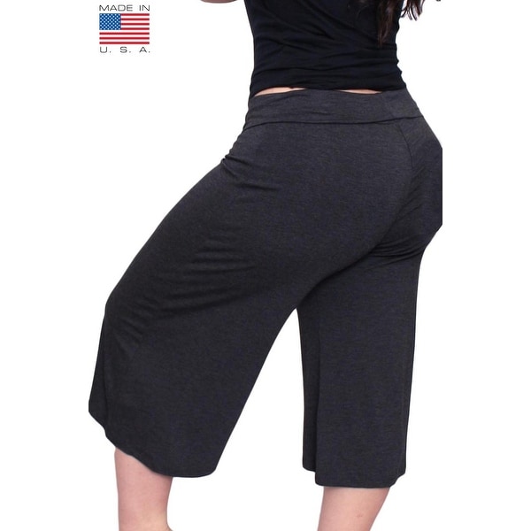 Plus Size Women's Gaucho Pants 3/4 Long Palazzo Pants Loose Fit Waist Band 1XL 2XL 3XL More Colors Available. Opens flyout.