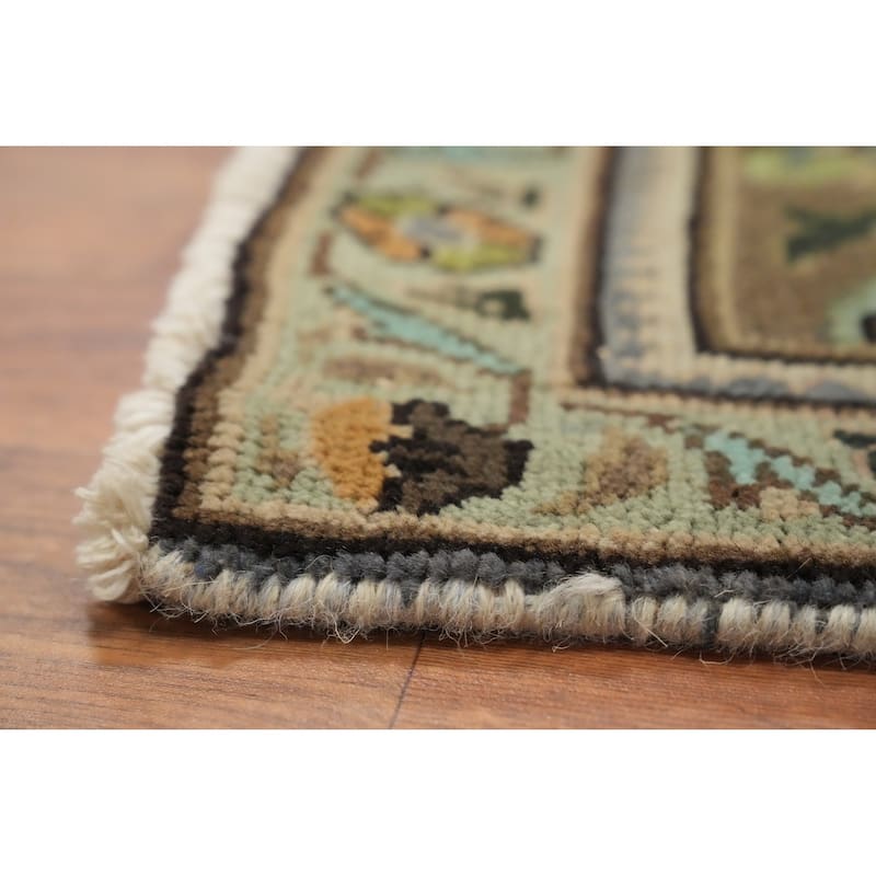 Hand Knotted Oriental 100% Wool Carpet Traditional Floral Yellow & Gold Tabriz Area Rug - 12' 6'' X 9' 5''