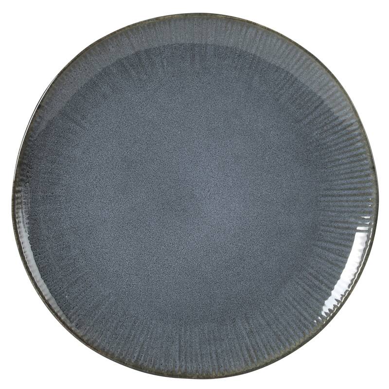 Gibson Elite Sandy Pines Stoneware Plates and Bowls Set - 12 Piece Reactive Glaze Dinnerware Set - Service for 4