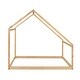 preview thumbnail 13 of 22, Full Size Solid Wood House Bed with Roof for Kids, Boys and Girls, Bedroom