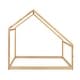 preview thumbnail 5 of 6, Full Size Wooden House Bed with Semi-Enclosed Design ,Sturdy Pinewood Frame, Open Concept, and Versatile Setup Options