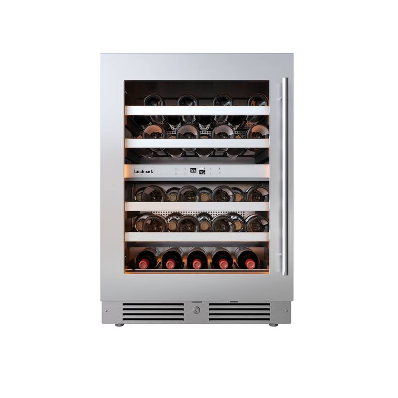 Landmark L3124UI2WGLH 24" Wide 37 Bottle Capacity Panel Ready Wine and