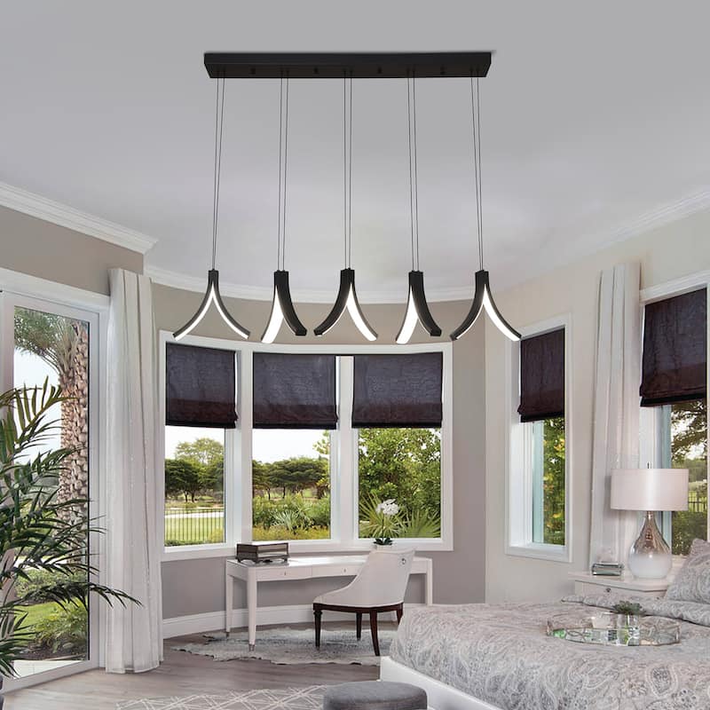 LED Chandelier Black Chandelier - N/A