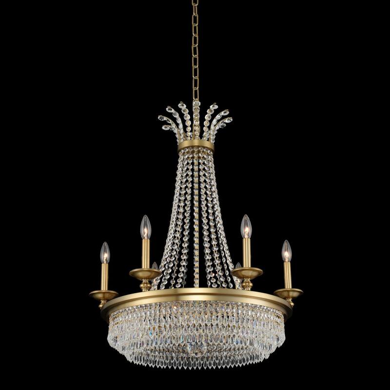 Allegri 033970-FR001 Tavo 9 Light 26" Wide Taper Candle Style Empire - Winter Brass