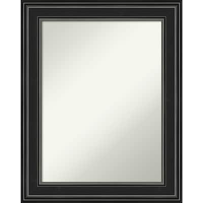 Non-Beveled Wall Mirror - Ridge Black Frame