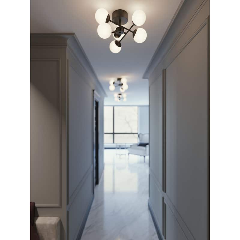 AFX Pearl 16'' LED Semi-Flush Mount - Black