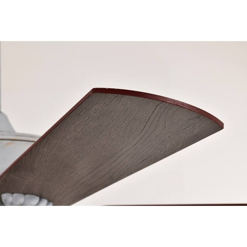 Praer Washed White 5-blade Lighted Ceiling Fan with Crystal Daisy Bouquet Shade