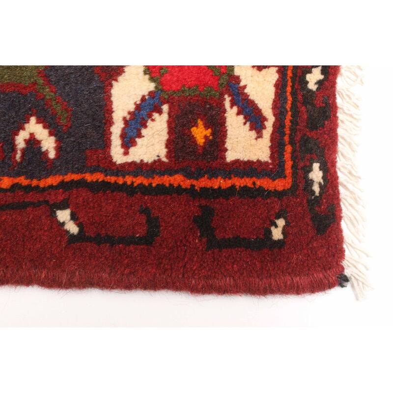 ECARPETGALLERY Hand-knotted Andelz Red Wool Rug - 4'3 x 6'6