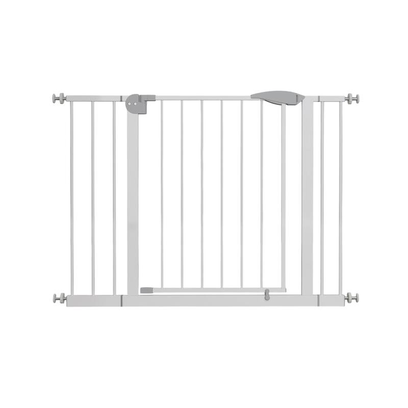 Anmytek Pressure Mounted Metal Safety Gate Auto Close White for Doorways Stairs Baby Pet 29 34 Inch Adjustable