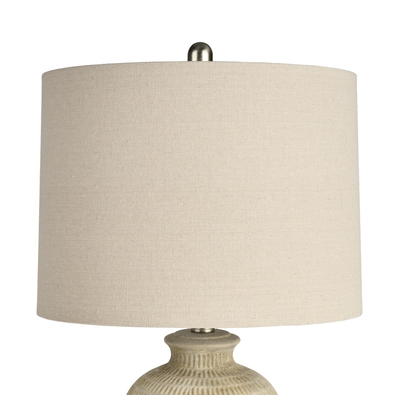 Nourison 24" Textured Ceramic Farmhouse Table Lamp