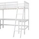 preview thumbnail 23 of 28, Wood Twin L-Shaped Loft Bed with Desks, Ladder, No Box Spring, Grey